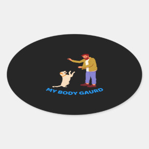 " Pet Playful Bond " Ovaler Aufkleber