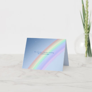 Pet Rainbow Bridge Custom Sympathy Card Karte