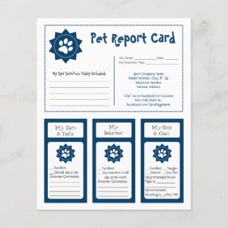 Pet Report Cards - Blau