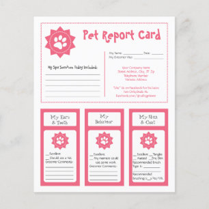 Pet Report Cards - rosa