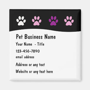 Pet Service Trendy Business Magnets Magnet