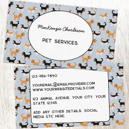 Pet Services Cavalier King Charles Spaniel Visitenkarte