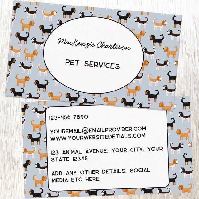 Pet Services Cavalier King Charles Spaniel Visitenkarte (Von Creator hochgeladen)