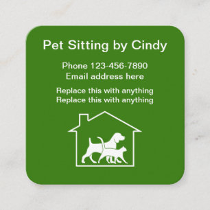 Pet Services Moderne Visitenkarten Quadratische Visitenkarte