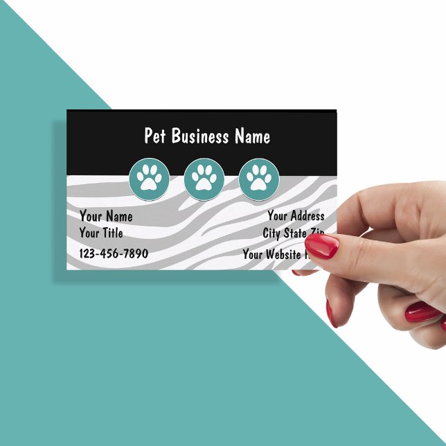 Pet Services Trendy Modern Business Cards Visitenkarte (Von Creator hochgeladen)