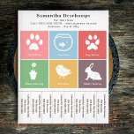 Pet-Services und Farbquadrate reißen den Flyer Str<br><div class="desc">Ein Flyer mit Tear Off Strips für alle Haustierdienste wie Tierarzt,  Hundewanderer,  Katzensitzer,  fütternd Kaninchen,  Fischpflege,  Vogelpflege,  Pflanze-Tränken,  Haustier-Boarding,  etc. Es wird mit farbigen Quadraten und Bildern von Katzenpfoten,  Hundepfoten,  Fischschüssel,  Pflanze,  Vögel und Kaninchen geliefert - man kann sie mit eigenen Fotos,  Logos oder Bildern ändern</div>