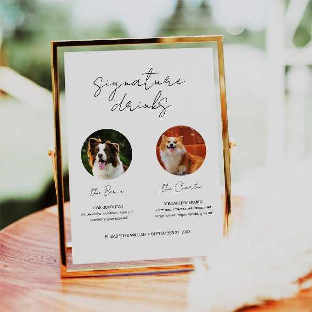 Pet Signature Drinks Hunde Bar Cocktail mit 2 Foto Poster (Von Creator hochgeladen)