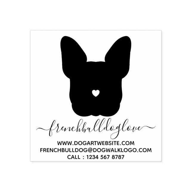 Pet Sitter Dog Walker Französischer Bulldog Gummistempel (Prägung)