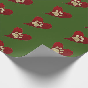 Pet Sitter Dog Walker Paw Print Happy Holiday Geschenkpapier