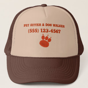 Pet Sitter & Dog Walker Paw Print Truckerkappe