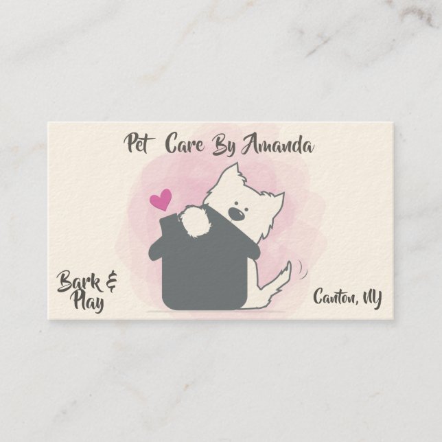 Pet Sitter Rover Dog Boarding Business Cards Visitenkarte (Vorderseite)