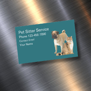 Pet Sitter Service Einfache Visitenkartenmagnete Magnetische Visitenkarte
