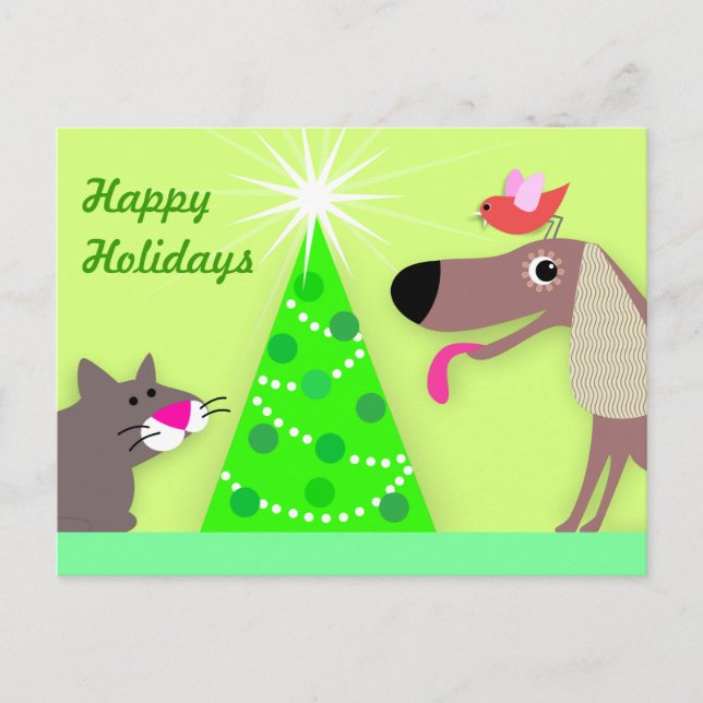 Pet Sitters Holiday Gruß Feiertagspostkarte (Vorderseite)