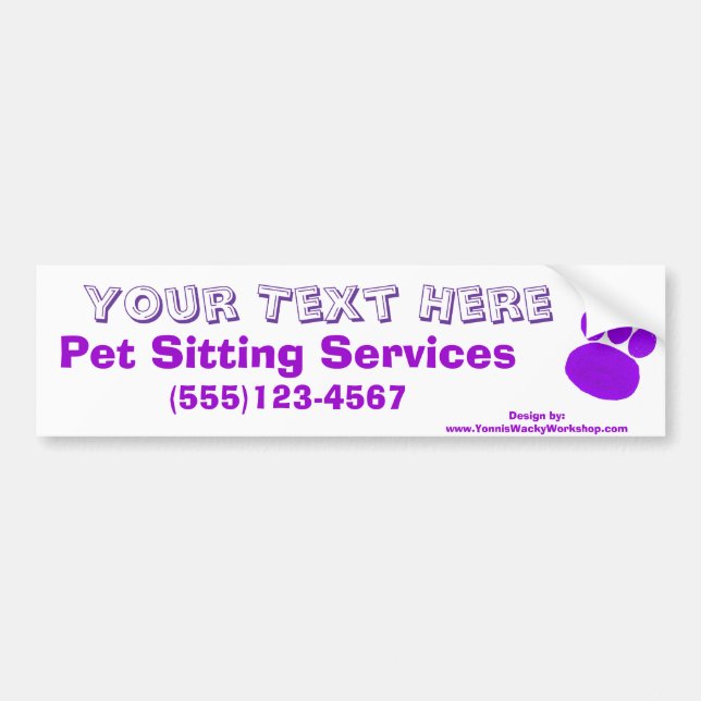 Pet-Sitting-Dienste Drucken Autoaufkleber (Vorne)