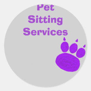 Pet-Sitting-Dienste Drucken Runder Aufkleber