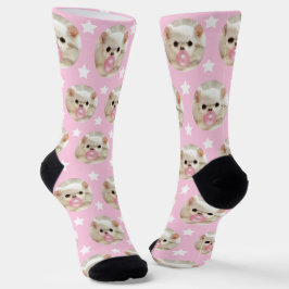 Pet Star | Personalisierter Hundepass FotoCollage Socken