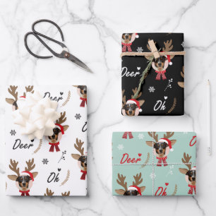 Pet Star Weihnachts-Rentier mit individuellem Ge Geschenkpapier Set