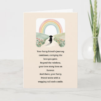 Pet Sympathy Card Rainbow Bridge Serie Karte