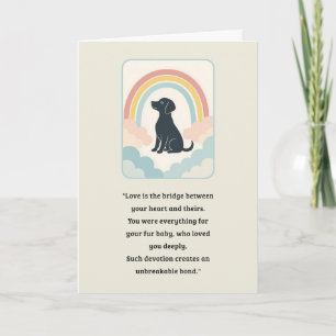 Pet Sympathy Card Rainbow Bridge Serie Karte