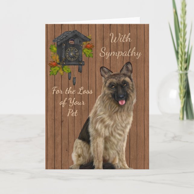 Pet Sympathy Card with German Shepherd Karte (Vorderseite)