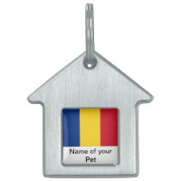 Pet-Tag mit der Flagge Rumäniens