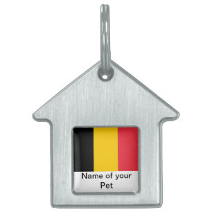 Pet-Tag mit Flagge Belgiens Tiermarke
