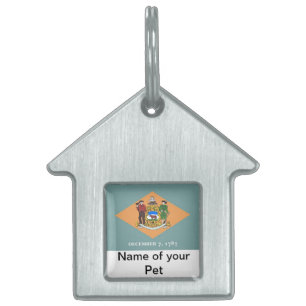 Pet-Tag mit Flagge des Delaware-Staat Tiermarke