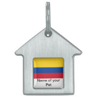Pet-Tag mit Flagge Kolumbiens