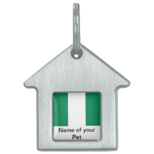 Pet-Tag mit Flagge Nigerias Tiermarke