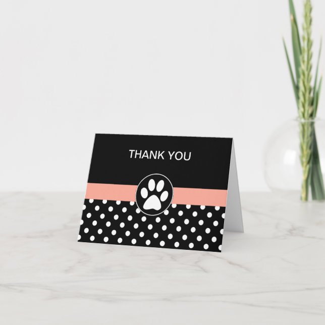 Pet Thème Business Merci Cartes (Devant)