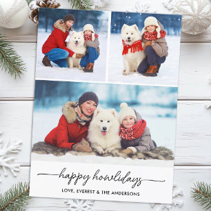 Pet Weihnachten Frohe Howlidays Hunde-Foto-Collage