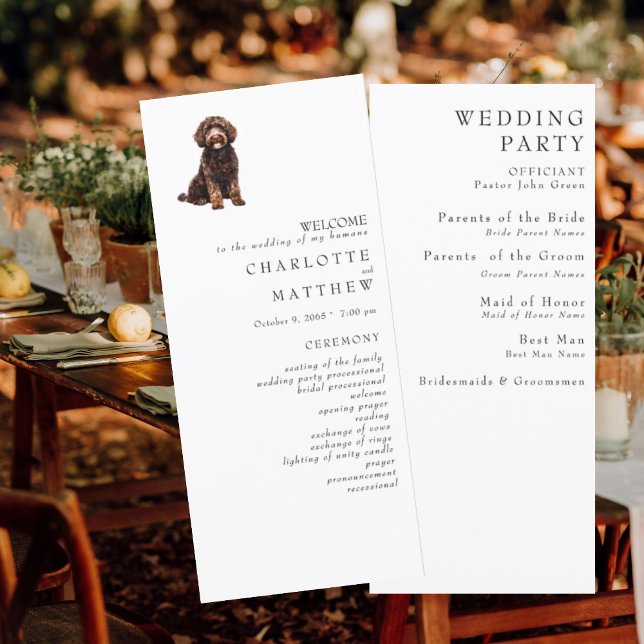 Pet White Wedding Program (Von Creator hochgeladen)
