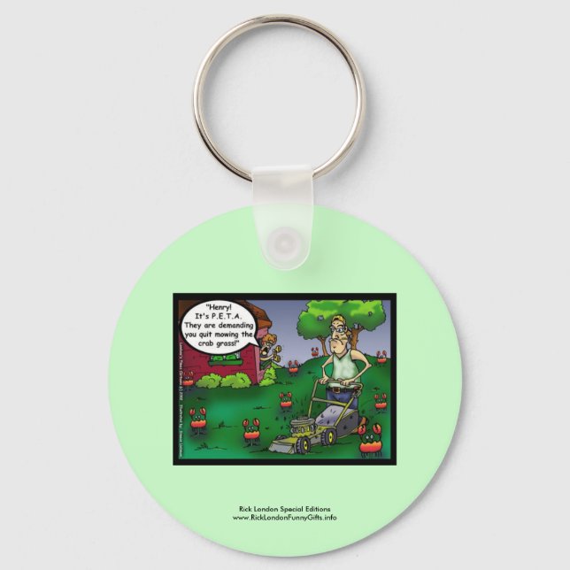 PETA & Crabgrass Cartoon Funny Key Chain Schlüsselanhänger (Vorderseite)
