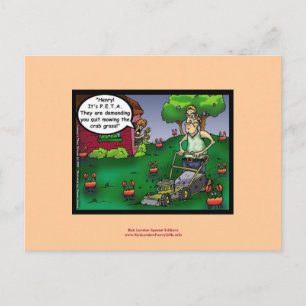 PETA & Die Cartoon-Postkarte mit dem Crabgrass-Com Postkarte