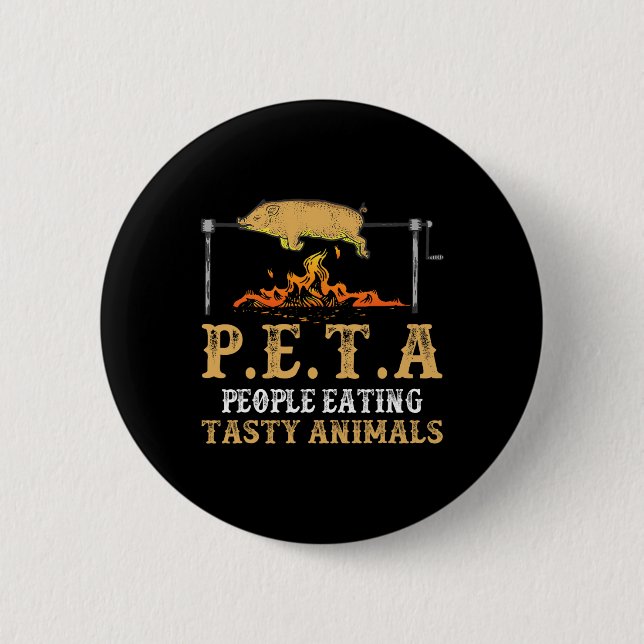 Peta Leute essen köstliche Tierfreunde Button (Vorderseite)