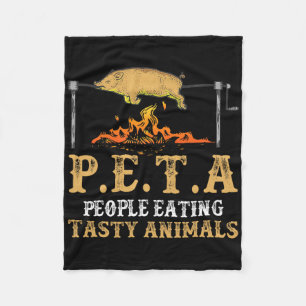 Peta Leute essen köstliche Tierfreunde Fleecedecke