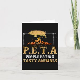 Peta Leute essen köstliche Tierfreunde Karte