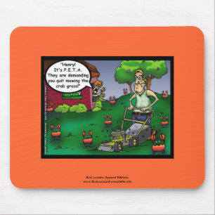 PETA & The Crabgrass Cartoon-Mauspad Mousepad