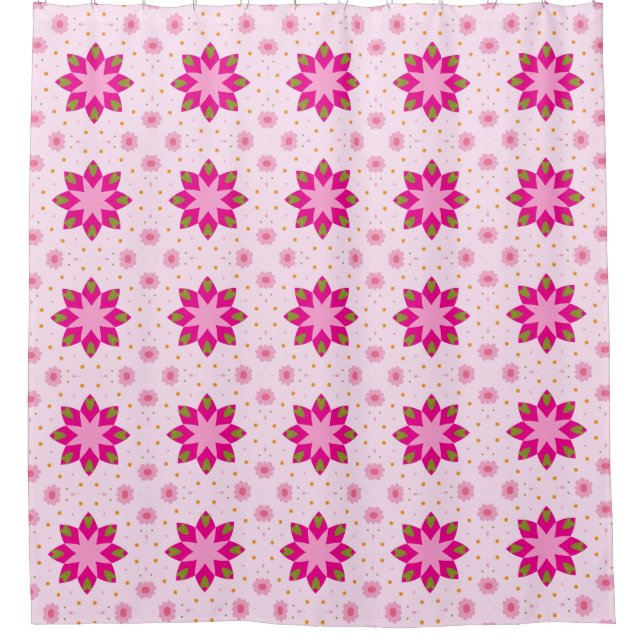 Petal Blossom Konfetti-Muster Duschvorhang (Vorderseite)