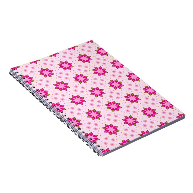 Petal Blossom Konfetti-Muster  Notizblock (Rechte Seite)