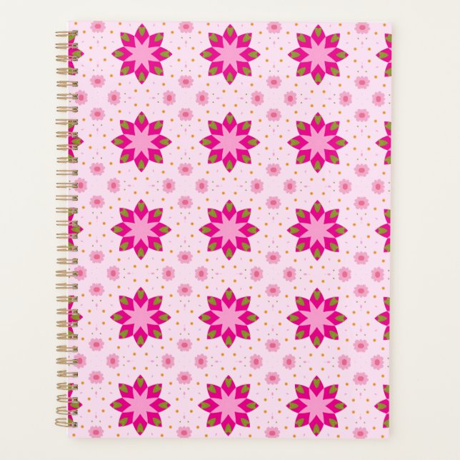 Petal Blossom Konfetti-Muster Planer (Vorderseite)