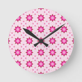 Petal Blossom Konfetti-Muster Runde Wanduhr