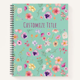 Petal Breeze Notebook - Mini Green Custom Zen Notizbuch