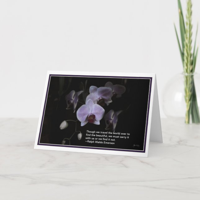 Petal Dance: Emerson Quote Card Karte (Vorderseite)