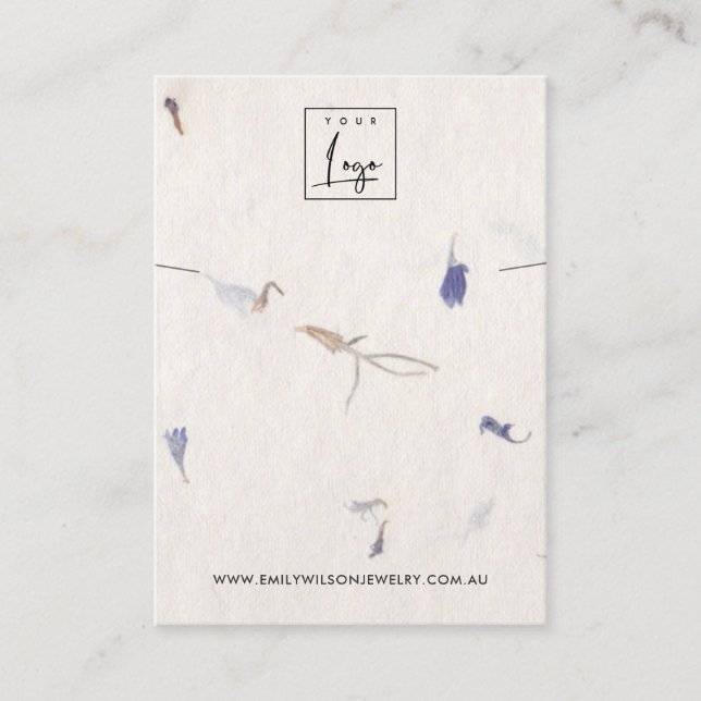 PETAL HANDMADE PAPIER NECKLACE BRACELET DISPLAY VISITENKARTE (Vorderseite)