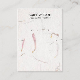 PETAL HANDMADE PAPIER NECKLACE EARRING DISPLAY VISITENKARTE