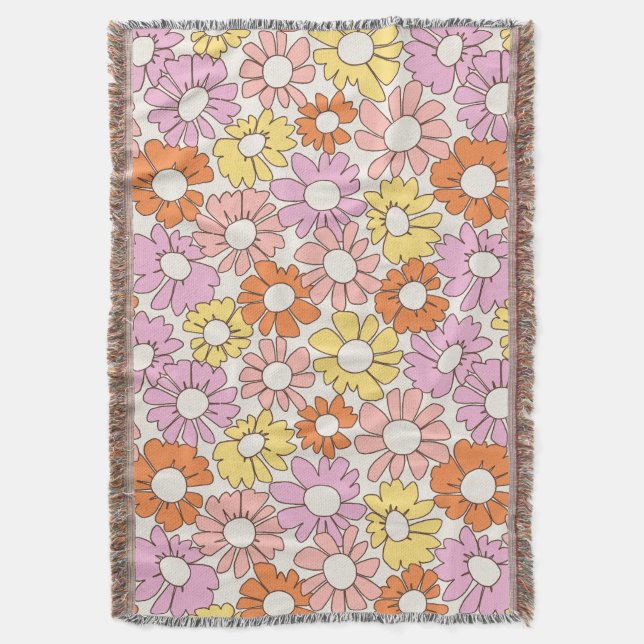 Petal Jubilee Soft Retro Citrus Decke (Vorderseite Vertikal)