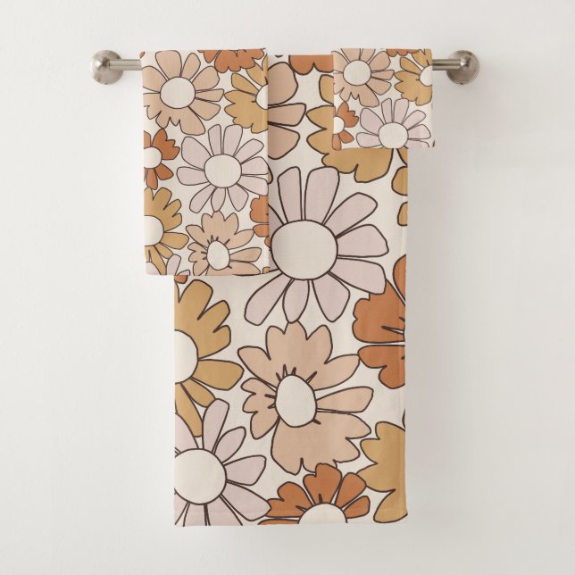 Petal Jubilee Warm Earth Boho Badhandtuch Set (Insitu)
