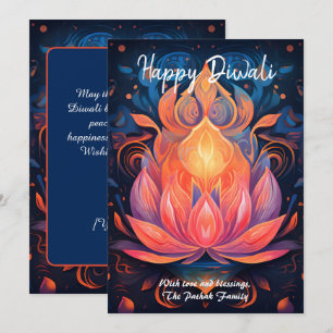 Petal Light Wishes Diwali-Karte Einladung