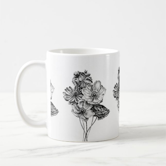 Petal Lines & Coffee Times Kaffeetasse (Links)